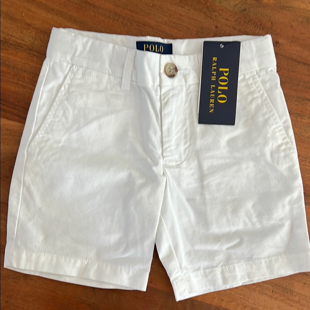 Polo by Ralph Lauren White Cotton Chino Shorts